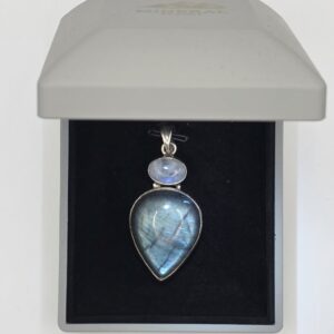 Colgante labradorita y piedra luna