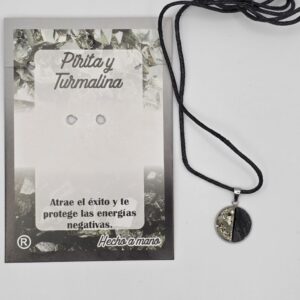 Colgante Pirita y Turmalina