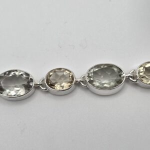 Pulsera Prasiolita y Citrino Facetado