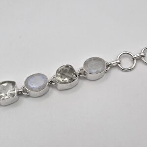 Pulsera Prasiolita y Piedra Luna Pieza