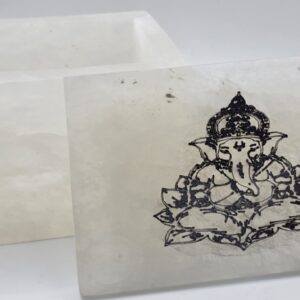 Cofre de Selenita con Ganesha Grande