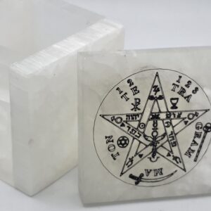 Cofre de Selenita con Tetragramatón Pequeño