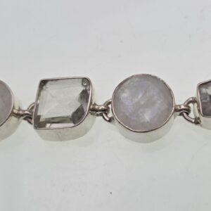 Pulsera Prasiolita y Piedra Luna