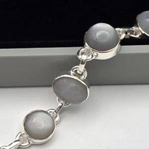 Pulsera Piedra Luna Nacarada; Origen Sri Lanka