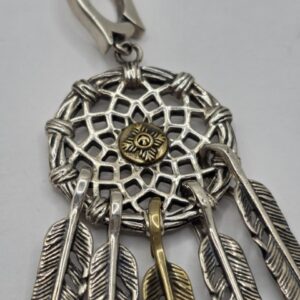 Colgante Atrapasueños en Plata y Baño de Oro