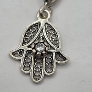 Colgante Mano de Fátima con Circonita