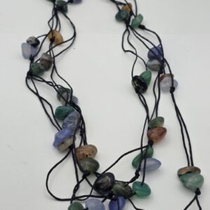 Collar Red de Pescador con Ágatas