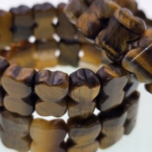 Pulsera Ojo de Tigre Forma de Oso