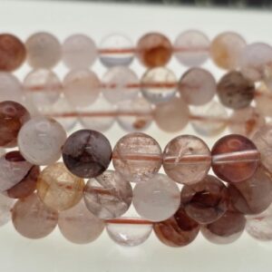 Pulsera elástica de cuarzo hematoide