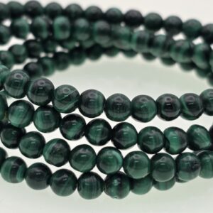 Pulsera elástica de malaquita