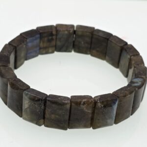 Pulsera elástica labradorita única