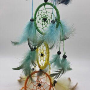 Atrapasueños 7 Chakras con Pluma Real