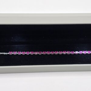 Pulsera de Plata con Rubí Facetado