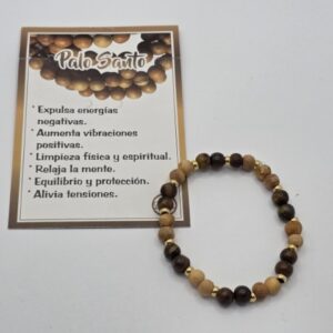 Pulsera Palo Santo con Ojo de Tigre