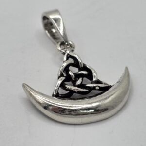 Talismán Triqueta y Media Luna Plata