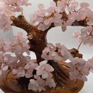 Árbol Decorativo de Cuarzo Rosa Natural