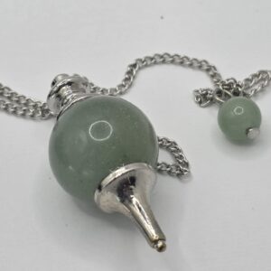 Péndulo esfera aventurina cadena 23 cm