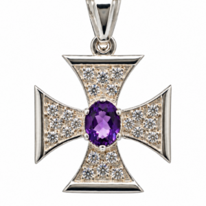 Cruz de San Juan en Amatista y Plata